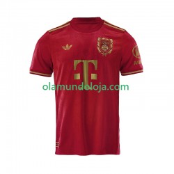 Camisola Bayern de Munique 125th Anniversary Serge Gnabry 7 Red Criança Equipamento Primeiro 2024-2025 Manga Curta